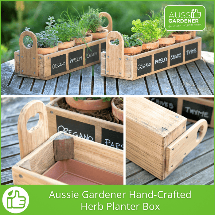 Aussie Gardener Hand-Crafted Herb Planter Box Aussie Gardener