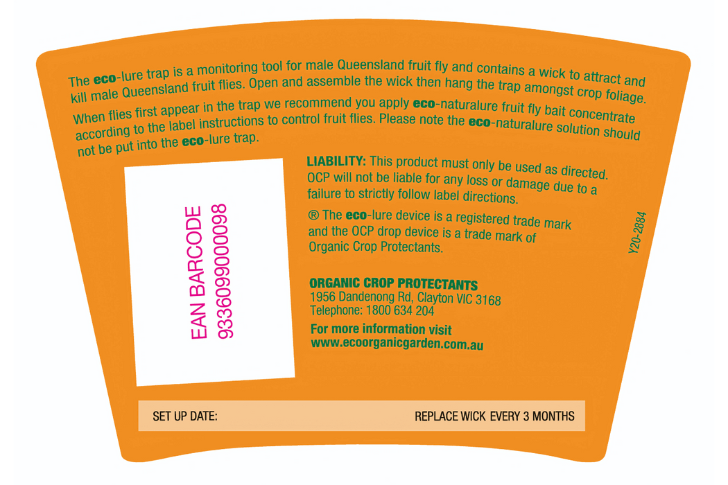 OCP Eco-Lure Fruit Fly Trap | Powerful Male Queensland Fly Control & Monitoring pest control Yates