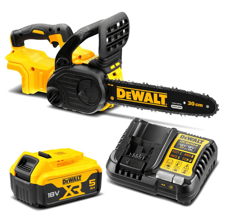 DeWalt DCM565P1-XE 18V 5.0Ah Li-Ion XR Cordless Brushless Compact 300mm (12") Chainsaw Combo Kit Dewalt Power Tools Dewalt Power Tools