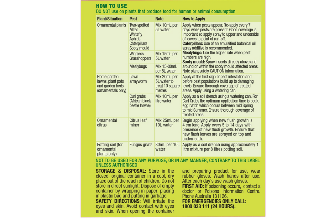 OCP eco-neem Organic Insecticide - Concentrate for Pest Control pest control Yates