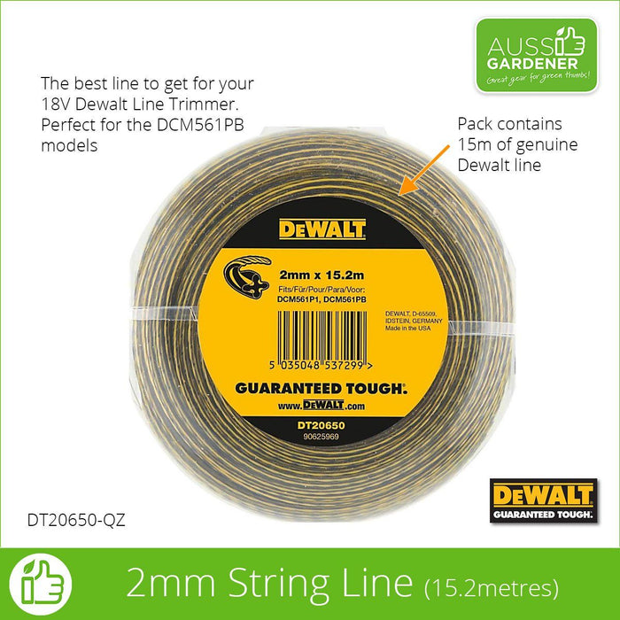 Dewalt Line Trimmer Line 2mm Dewalt Power Tools Stanley Black & Decker (Australia) Pty Ltd