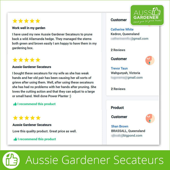 Aussie Gardener Secateurs - Stainless steel blade garden tools Foshan Nanhai Oude Metal Products Co Ltd