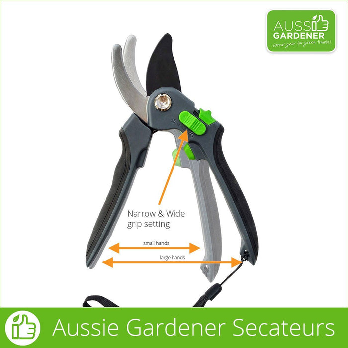 Aussie Gardener Secateurs - Stainless steel blade garden tools Foshan Nanhai Oude Metal Products Co Ltd Single pair of Secateurs