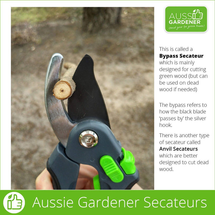 Aussie Gardener Secateurs - Explanation of Bypass Secateurs - Surgical Stainless steel blade