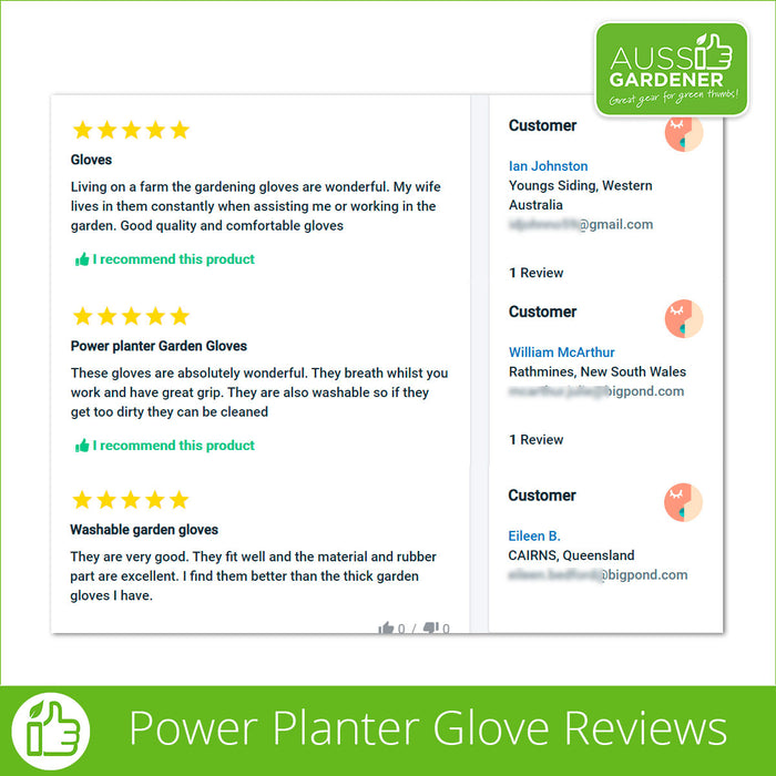 Aussie Gardener Gloves - 3 Pack (machine washable) garden wear Hanvo Safety Products Co Ltd
