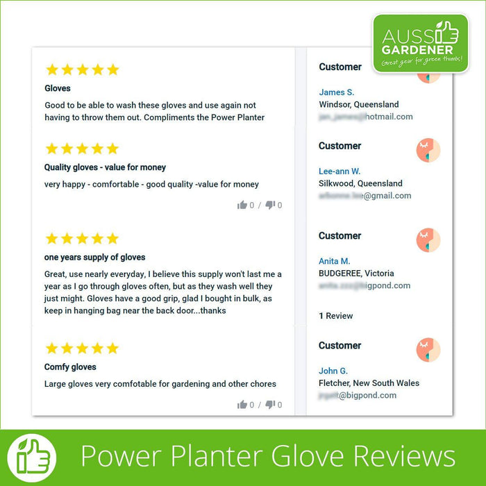 Aussie Gardener Gloves - 12 Pack (machine washable) garden wear Hanvo Safety Products Co Ltd