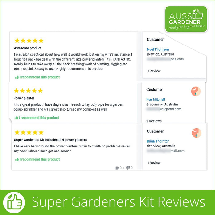 Super Gardeners Kit - includes all 4 Power Planters Power Planter Power Planter Inc