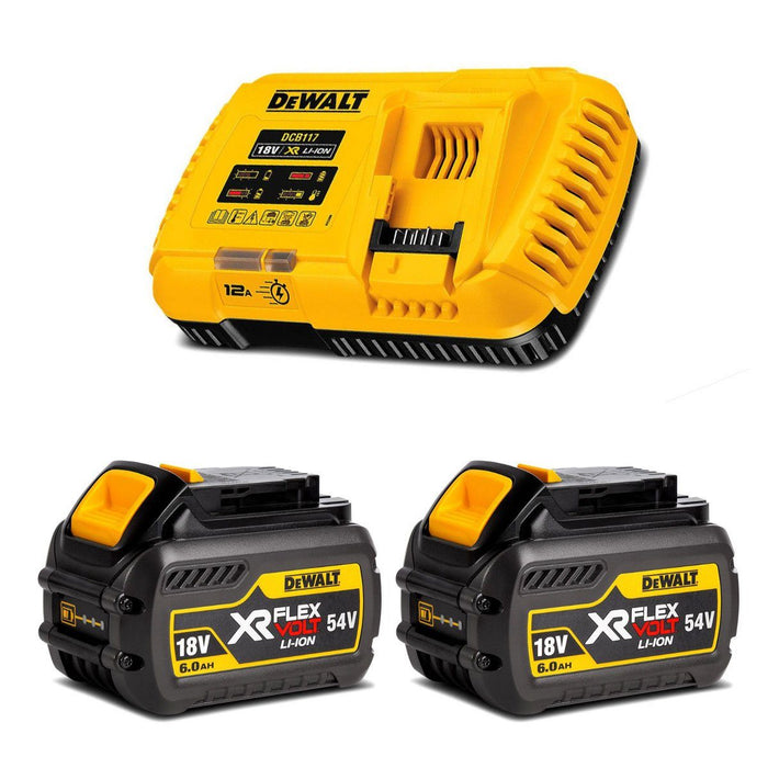 Dewalt 54V Flexvolt Starter Kit (upgraded Aussie Gardener kit includes Fast Charger) DCB117-XE+2xDCB546-XE