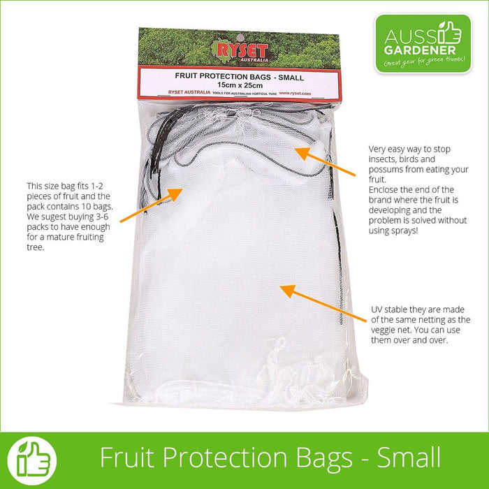 Fruit Protection Bags (Pack OF 10) pest control RYSET SMALL BAGS (15x25cm) pack of 10