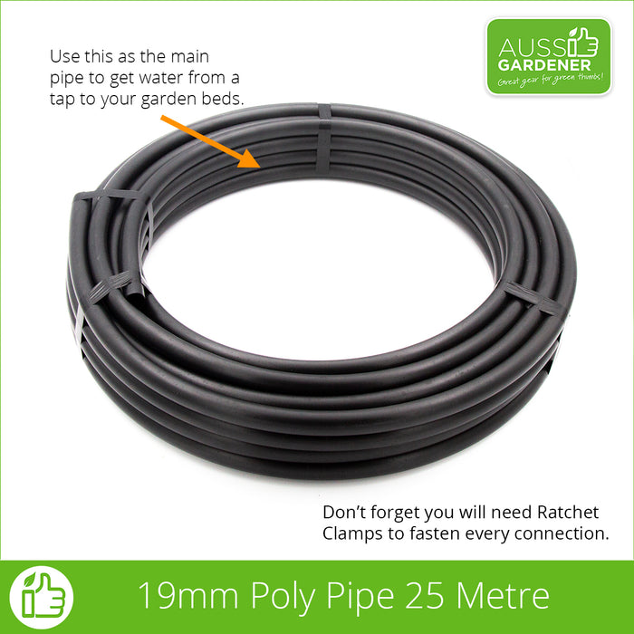 19mm Poly Pipe 25m Irrigation Holman