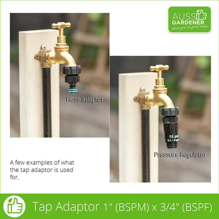 Tap Adaptor (1" 25mm BSPF x 3/4" 19mm BSPM) Irrigation Antelco