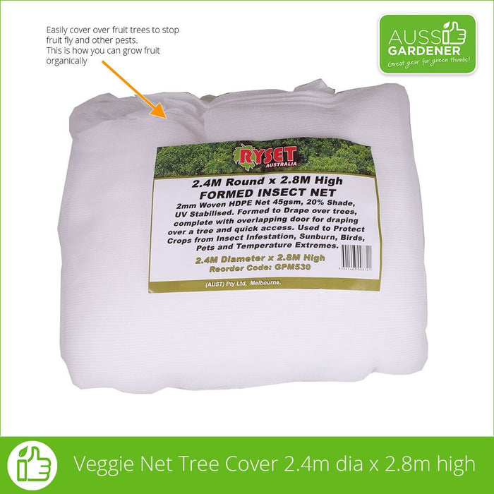 Netting - Fitted insect net (2.4m width x 2.8m high) 2MM Woven Insect Net veggie growing RYSET