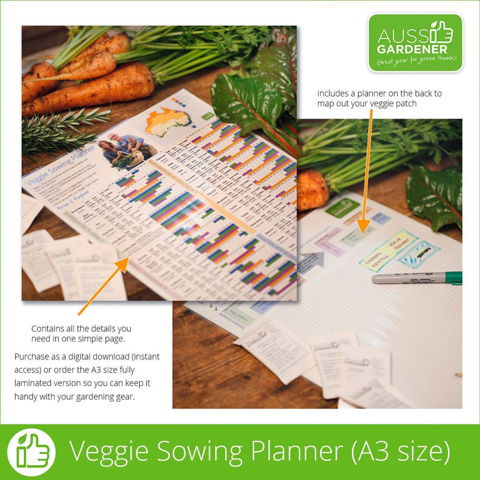 Aussie Gardener Veggie Sowing Planner - Australian Edition veggie growing Aussie Gardener - Power Planter Australia