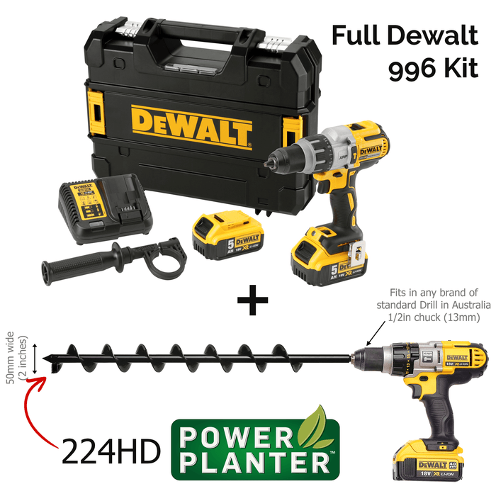 Power Planter 224HD + Dewalt 996 Drill - DCD996P2-XE