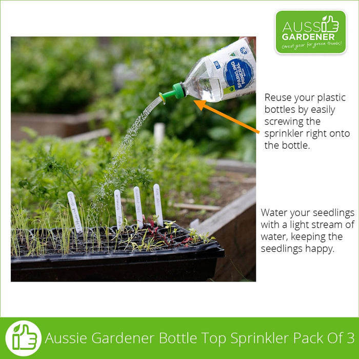 Aussie Gardener Bottle Top Sprinkler Pack Of 3 propagation Rapitech
