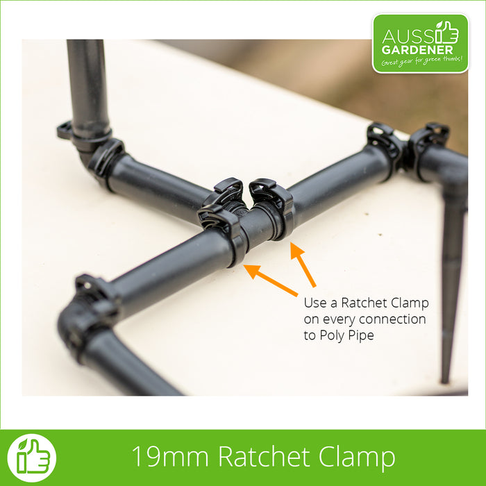 Ratchet Clamp 19mm Irrigation Antelco