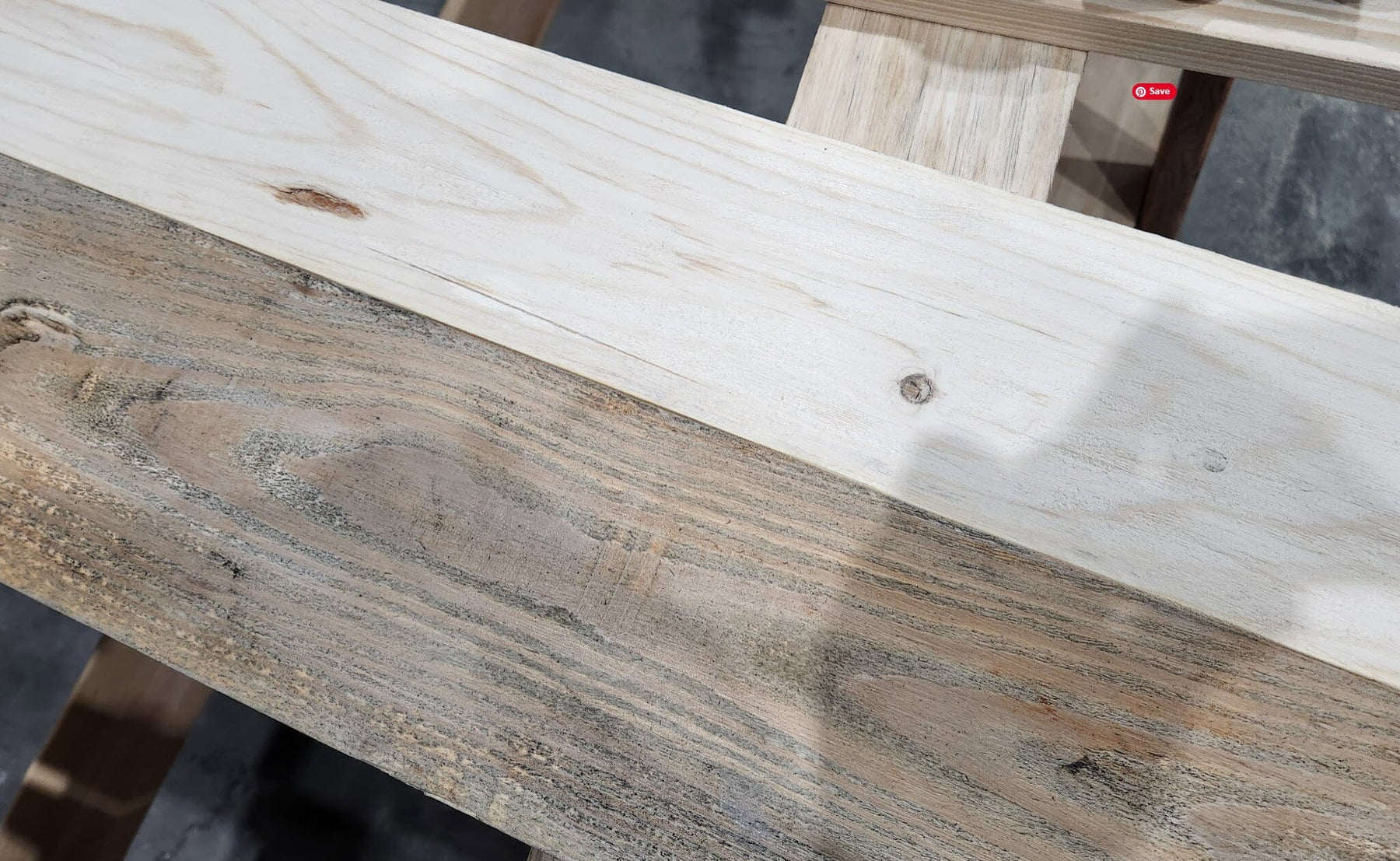 Making new cheap wood look like old expensive wood!