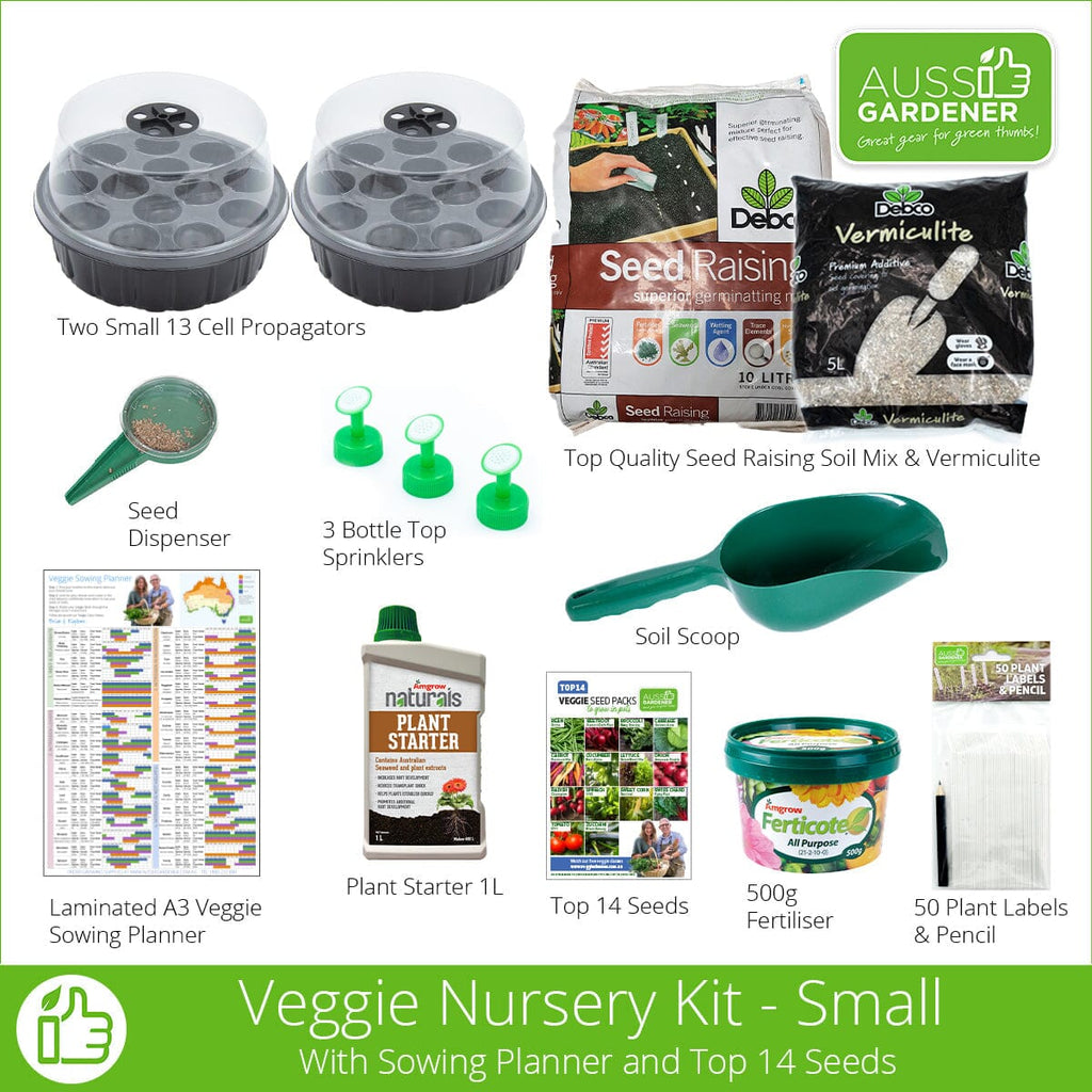 Aussie Gardener Veggie Nursery Kit - Small veggie growing Aussie Gardener - Power Planter Australia Include planner 
