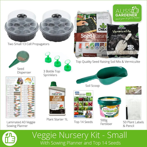 Aussie Gardener Veggie Nursery Kit - Small veggie growing Aussie Gardener - Power Planter Australia 