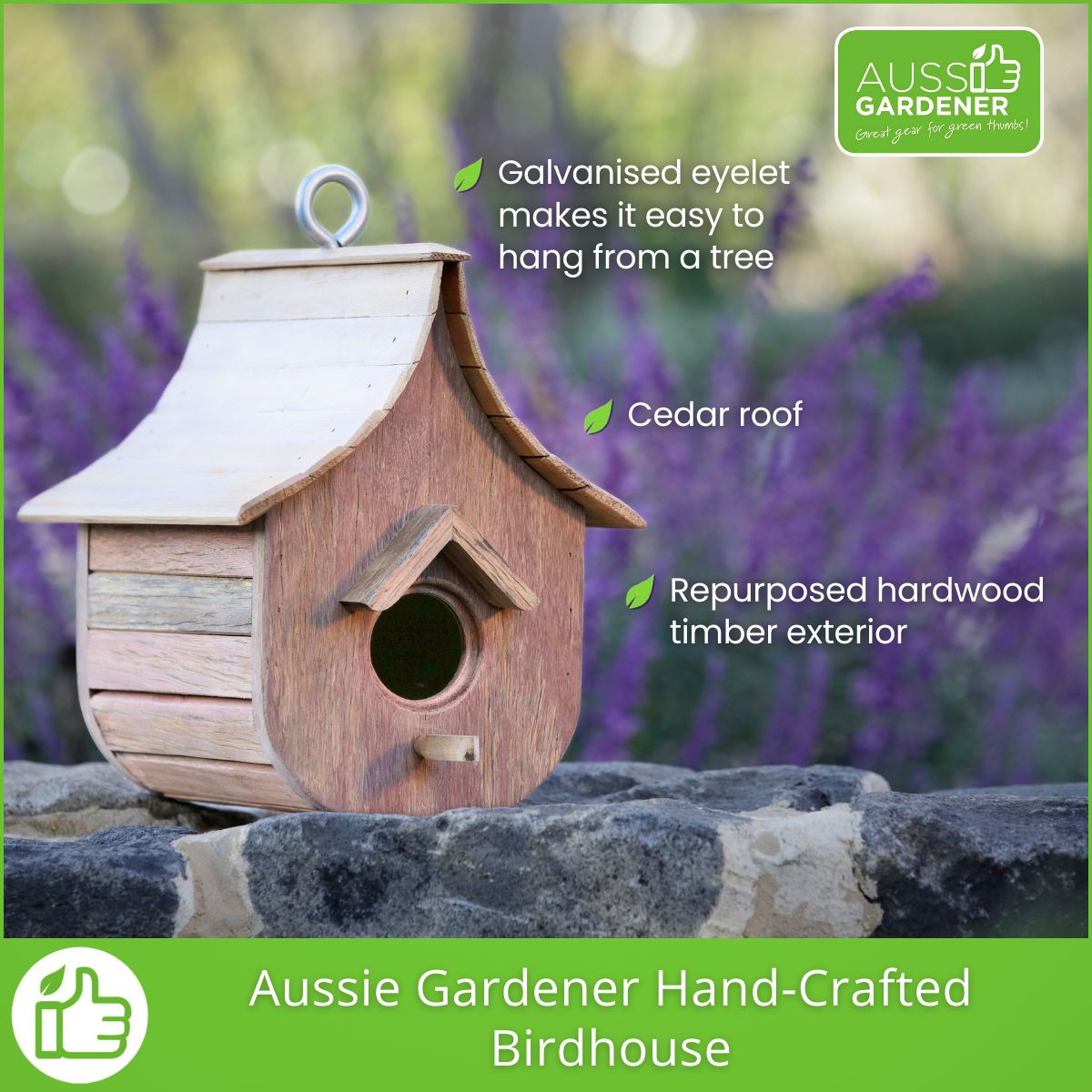 Aussie Gardener Hand-Crafted Birdhouse Aussie Gardener 
