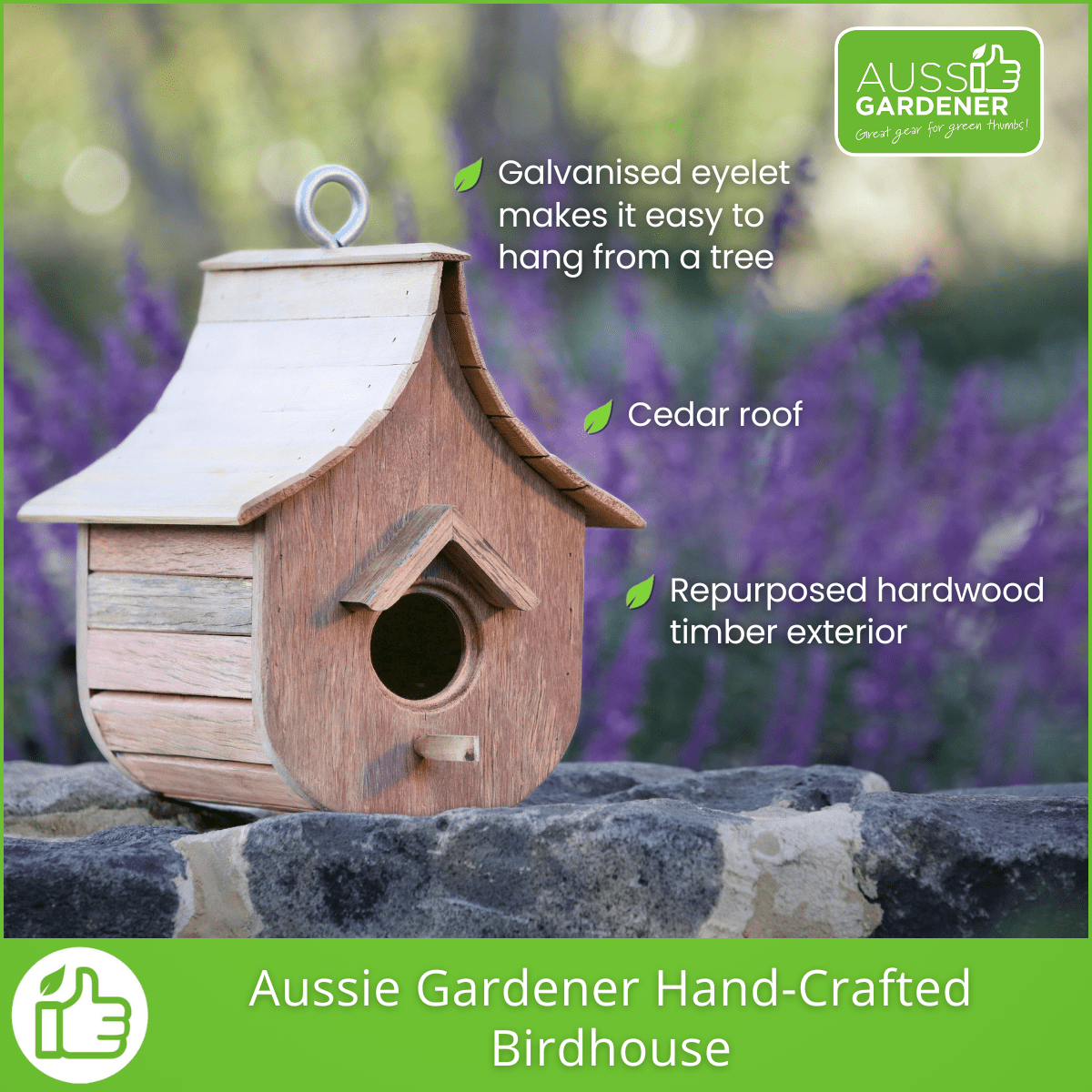 Aussie Gardener Hand-Crafted Birdhouse Aussie Gardener 