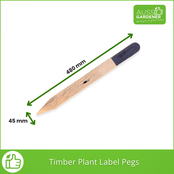 Aussie Gardener Hand-Crafted Timber Plant Label Pegs