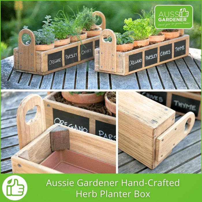 Aussie Gardener Hand-Crafted Herb Planter Box Home & Garden Aussie Gardener 