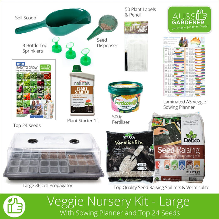 Aussie Gardener Vegetable Seedling Nursery Kit - Large