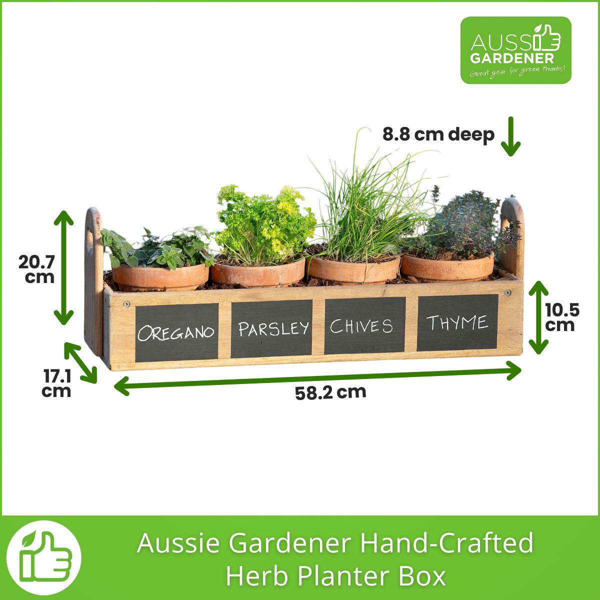 Aussie Gardener Hand-Crafted Herb Planter Box Aussie Gardener 