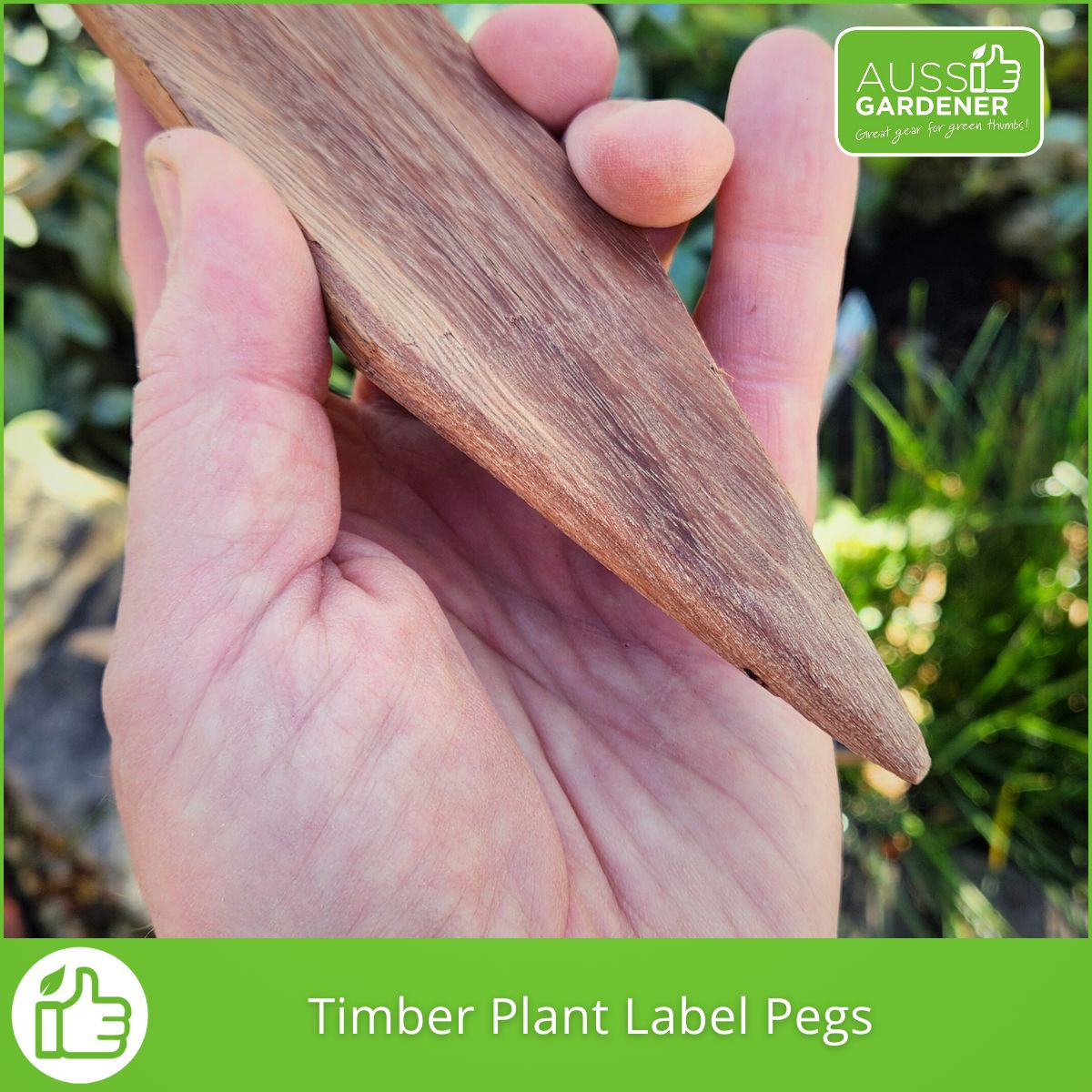 Aussie Gardener Hand-Crafted Timber Plant Label Pegs veggie growing Aussie Gardener 
