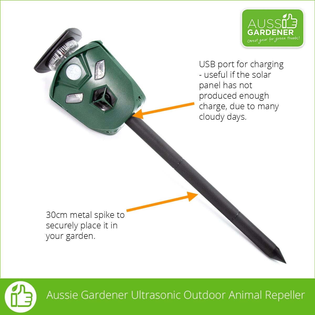 Aussie Gardener Ultrasonic Outdoor Repeller Aussie Gardener 