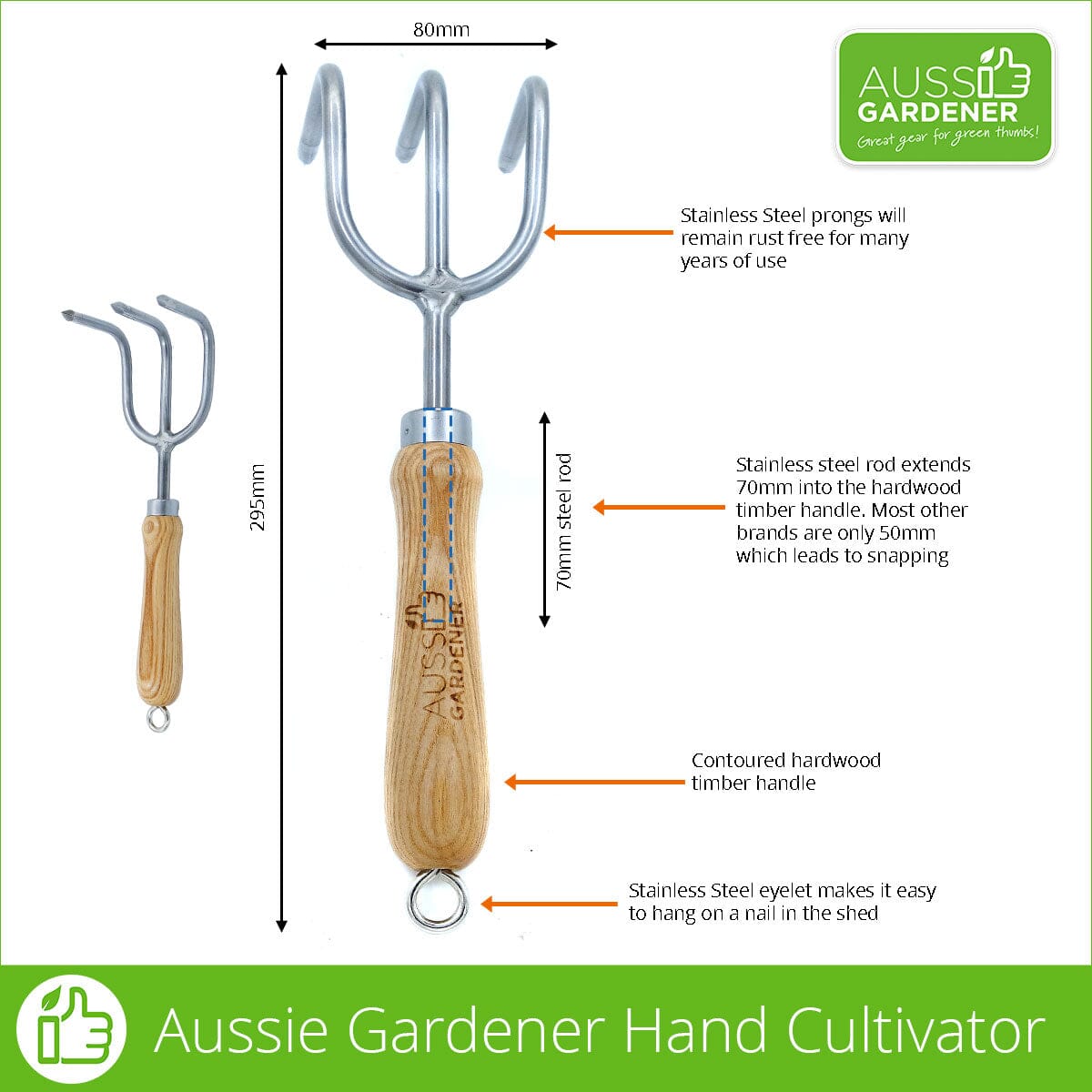 Aussie Gardener Hand Tools garden tools Aussie Gardener Claw Cultivator 