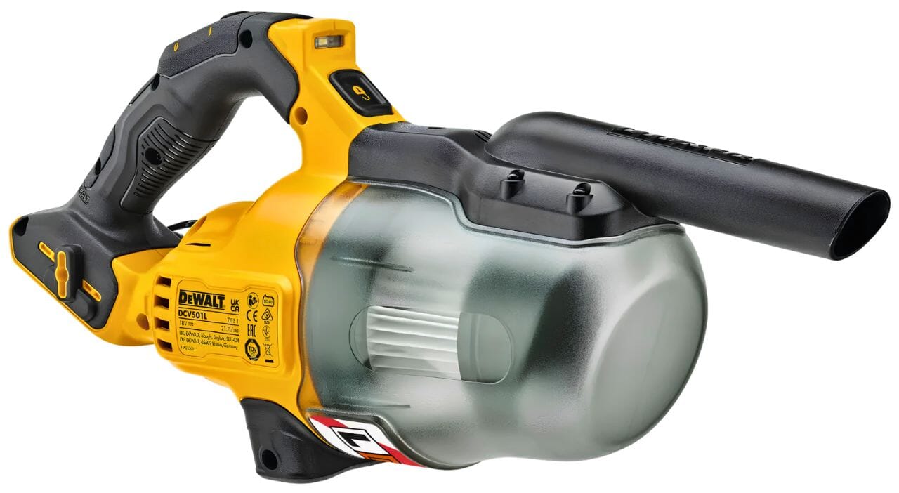 DeWalt 18V XR® Li-ion Cordless Hand-Held Stick Vacuum - Tool Only (DCV501LN-XJ) Dewalt Power Tools Stanley Black & Decker (Australia) Pty Ltd 