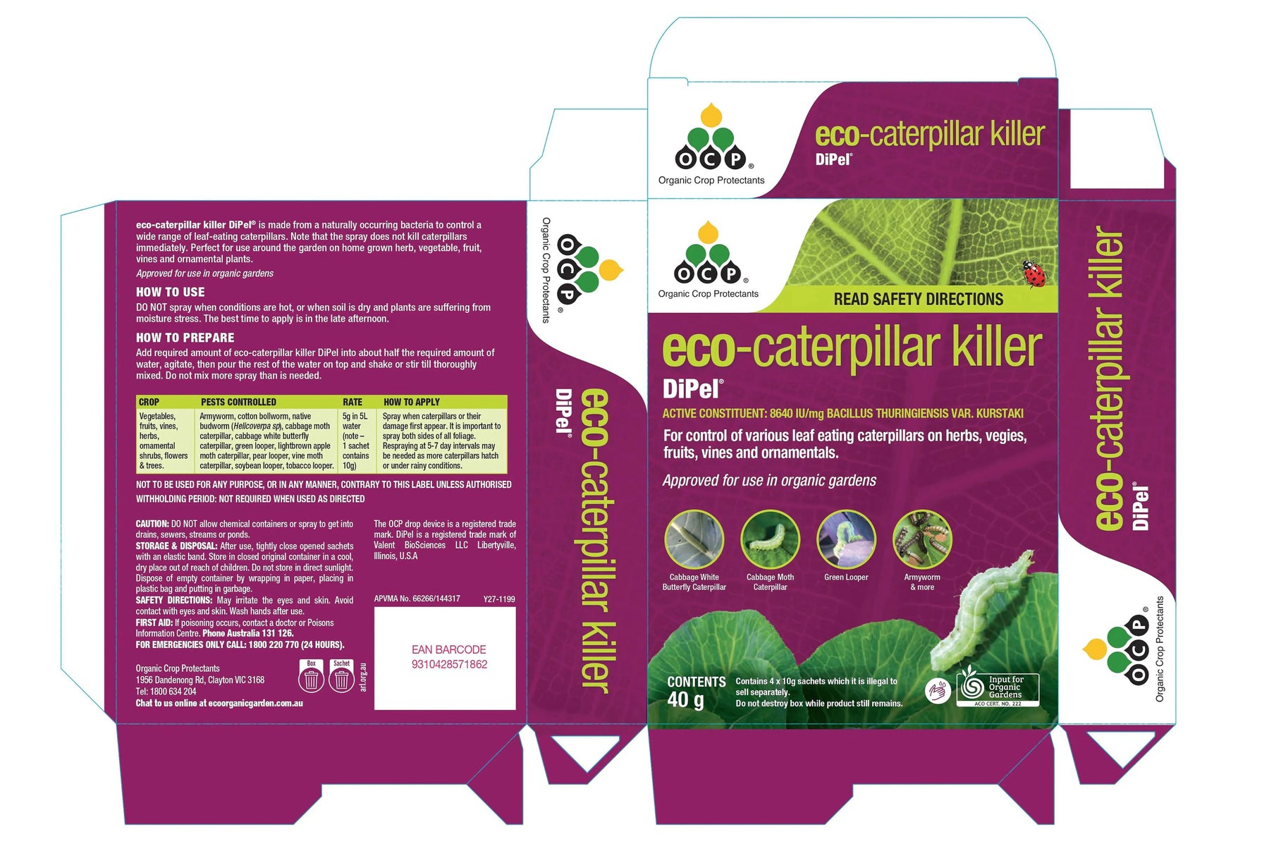 DiPel: Eco-caterpillar killer - eco-organic garden by OCP pest control Yates 