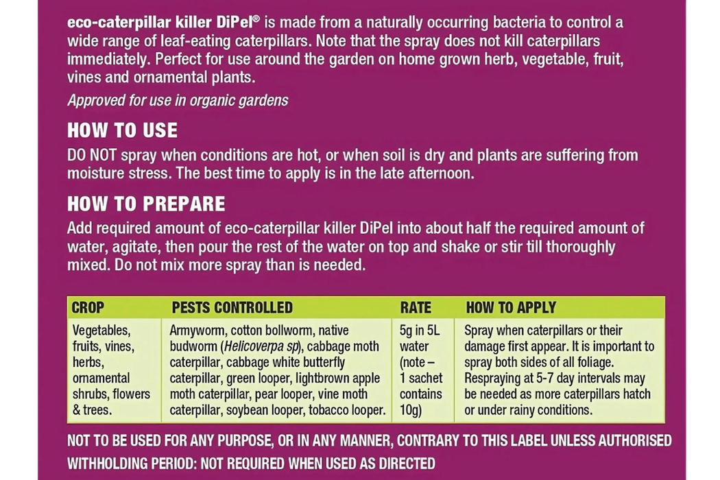 DiPel: Eco-caterpillar killer - eco-organic garden by OCP pest control Yates 
