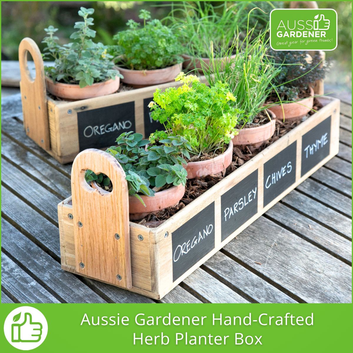 Aussie Gardener Hand-Crafted Herb Planter Box Aussie Gardener 