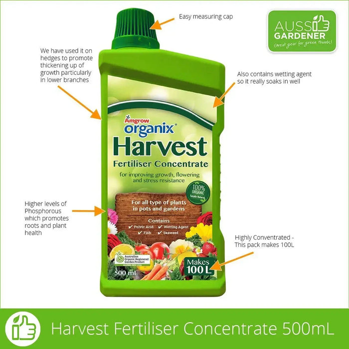 Amgrow Harvest Organix 500ml fertilisers Tradeware 