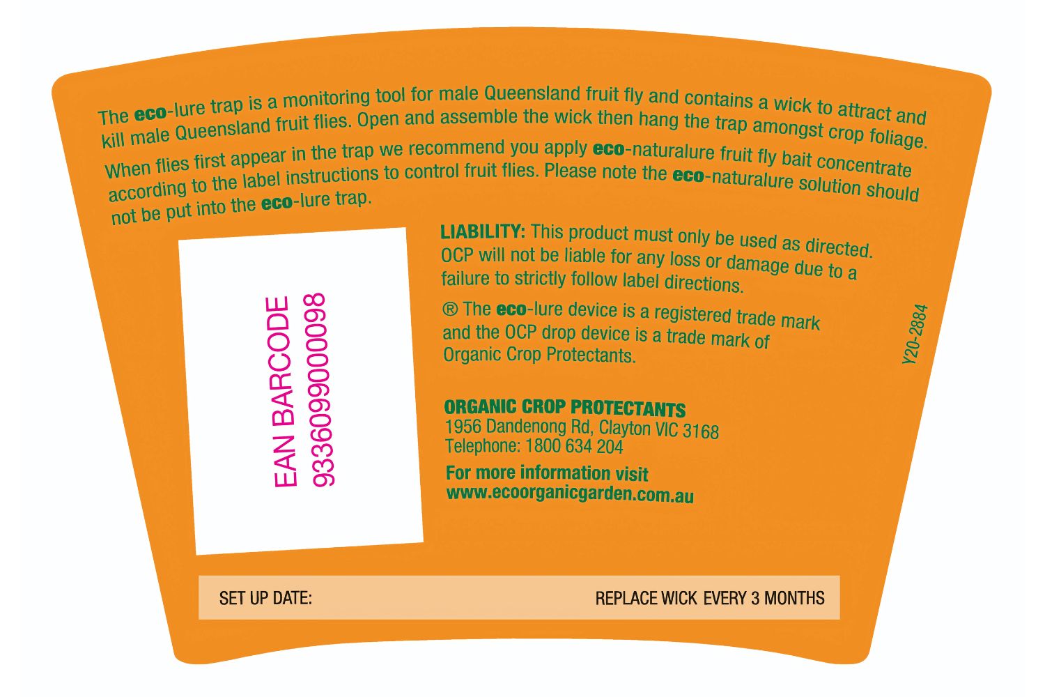 OCP Eco-Lure Fruit Fly Trap | Powerful Male Queensland Fly Control & Monitoring pest control Yates 
