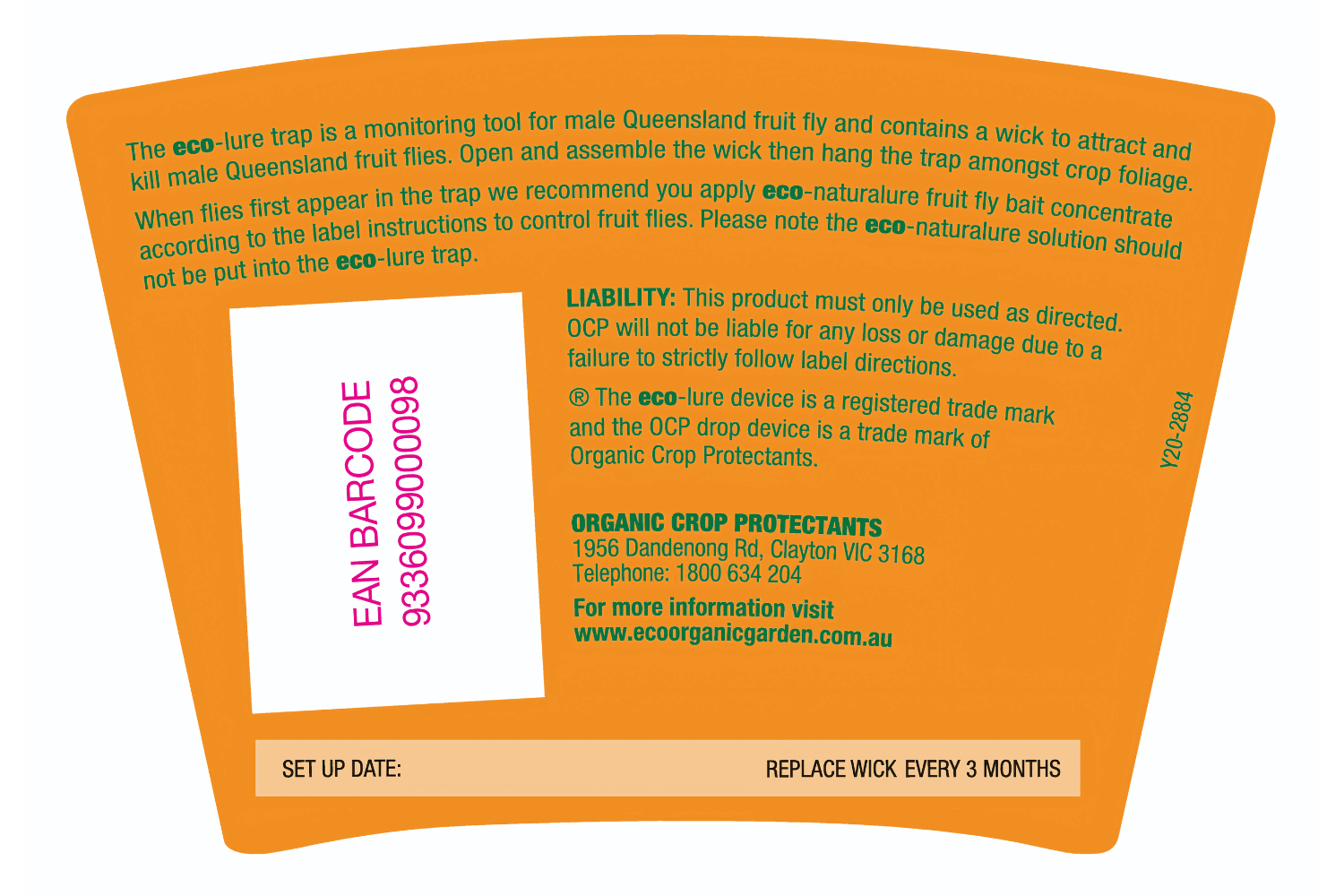 OCP Eco-Lure Fruit Fly Trap | Powerful Male Queensland Fly Control & Monitoring pest control Yates 
