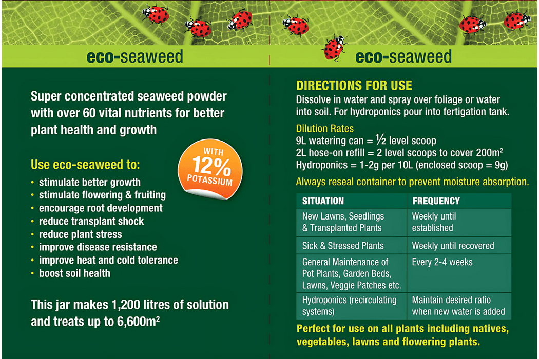 OCP Eco-Seaweed 600g – Organic Soluble Fertiliser for Plant Growth & Stress Reduction fertilisers Yates 