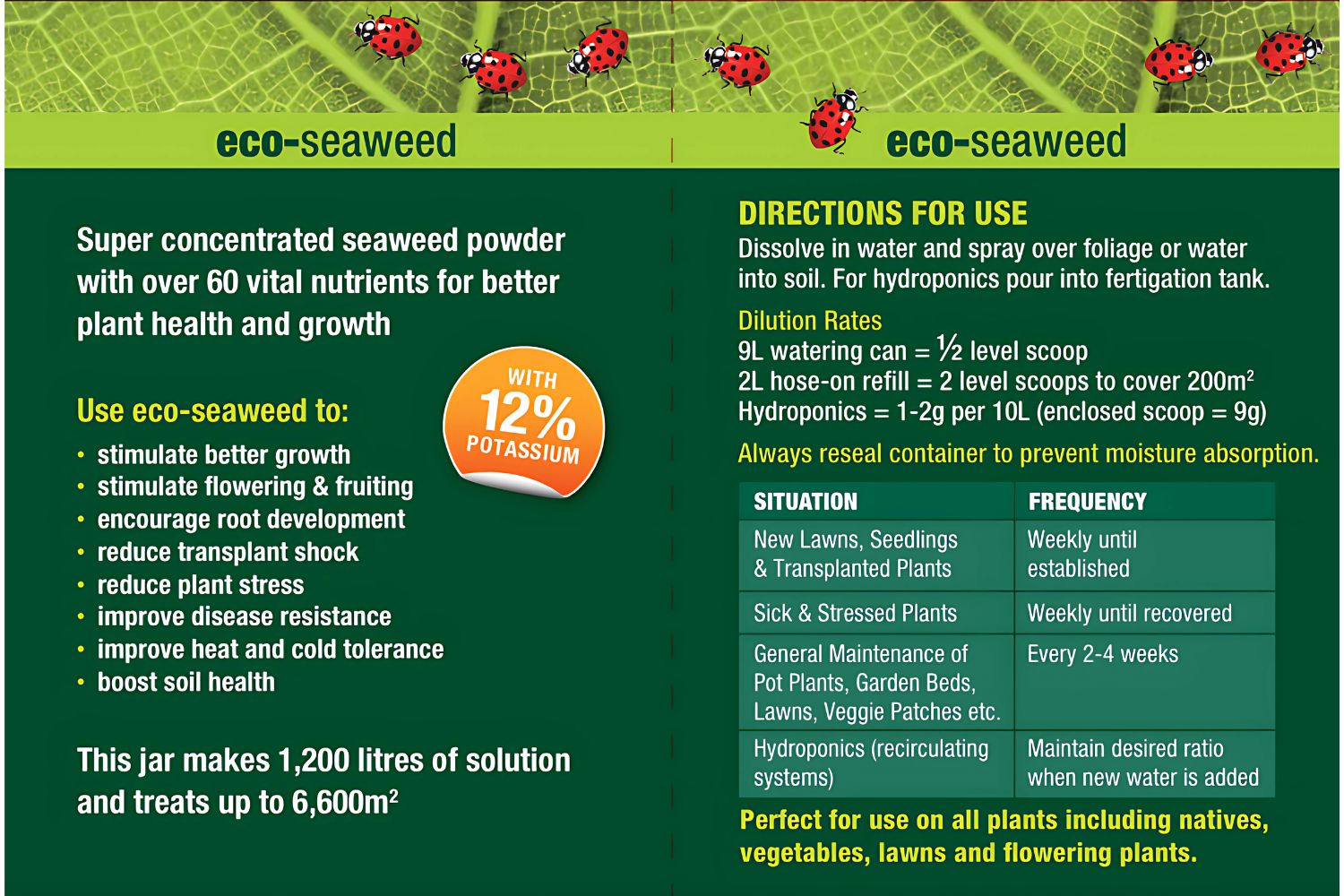 OCP Eco-Seaweed 600g – Organic Soluble Fertiliser for Plant Growth & Stress Reduction fertilisers Yates 