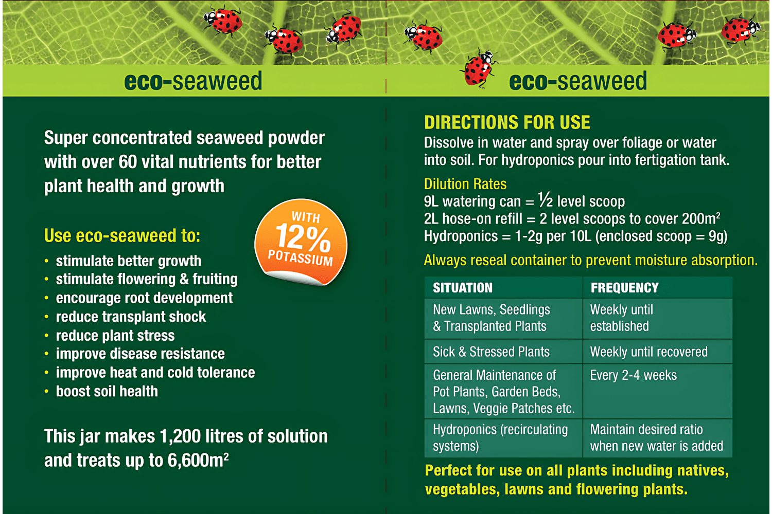 OCP Eco-Seaweed 600g – Organic Soluble Fertiliser for Plant Growth & Stress Reduction fertilisers Yates 