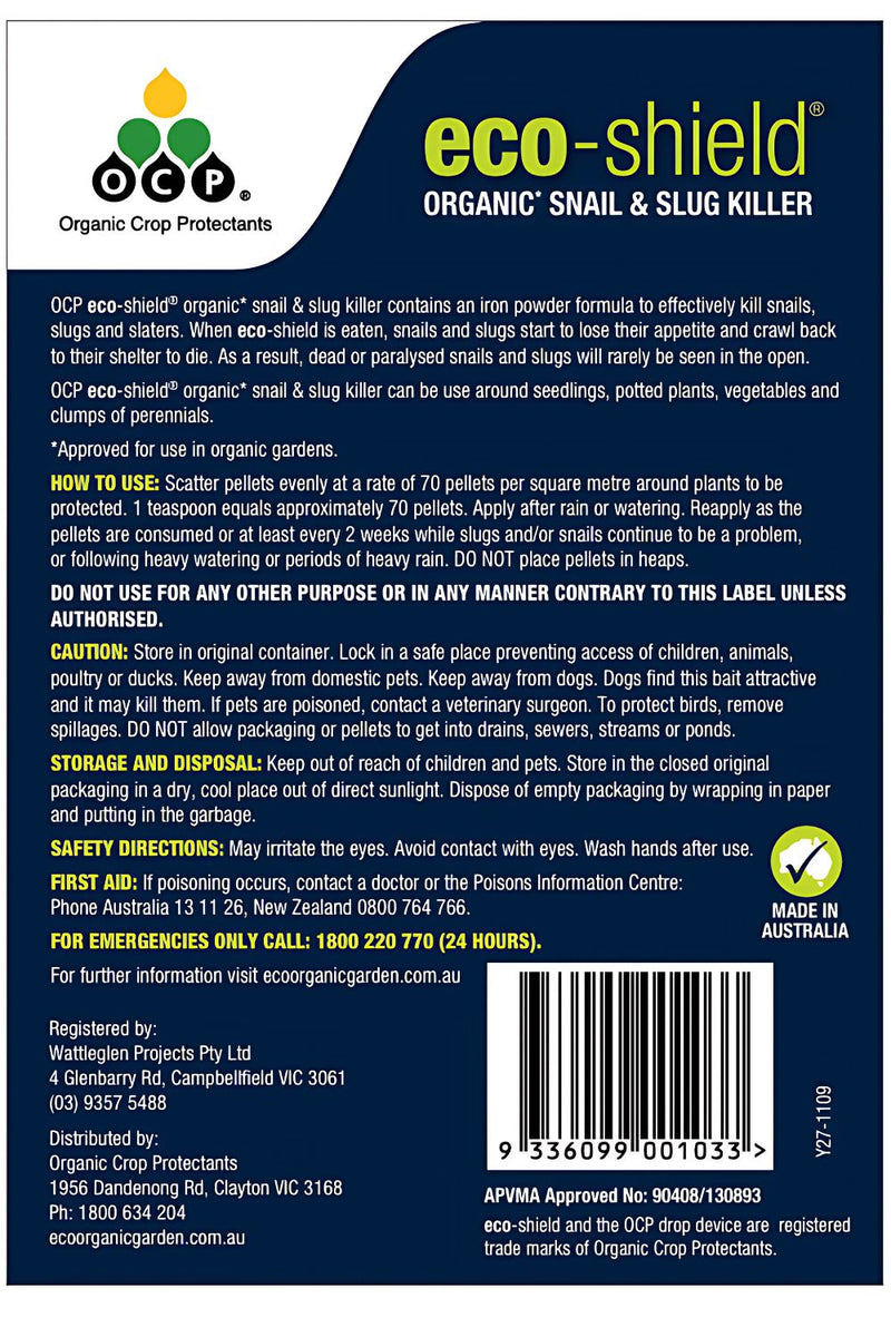 OCP Eco-Shield Organic Slug and Snail Killer 500g pest control Yates 