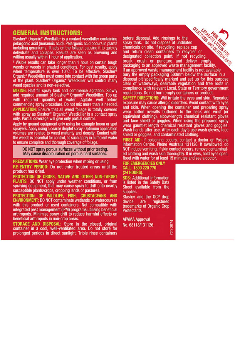 OCP Slasher Organic Weedkiller – Glyphosate-Free Herbicide for Fast Weed Control pest control Yates 
