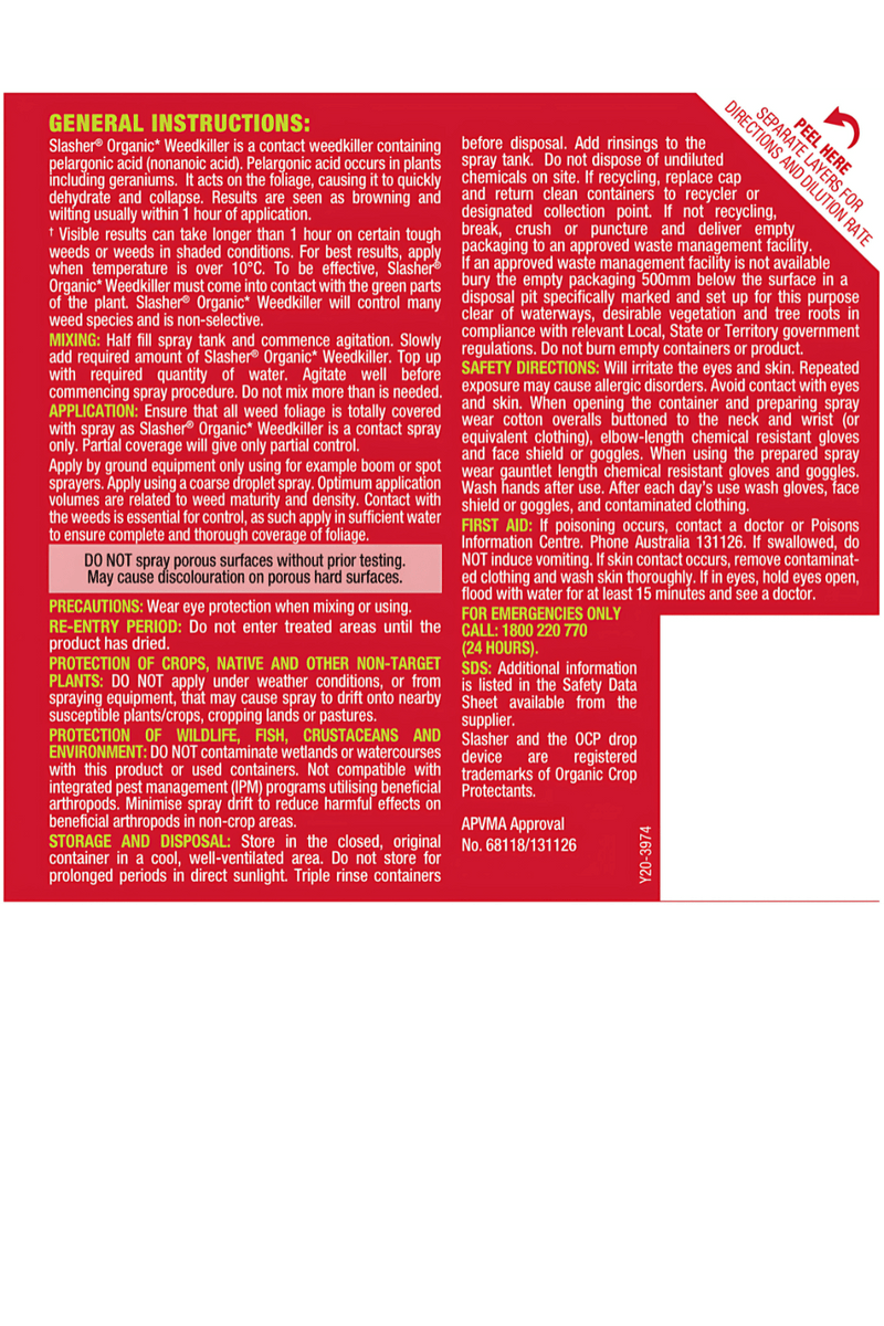 OCP Slasher Organic Weedkiller – Glyphosate-Free Herbicide for Fast Weed Control pest control Yates 