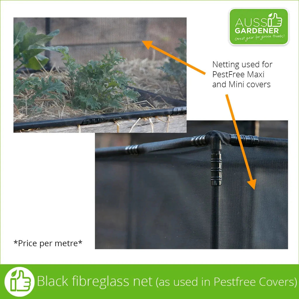 Black Fibreglass Net (as used in Pestfree Covers) Aussie Gardener 