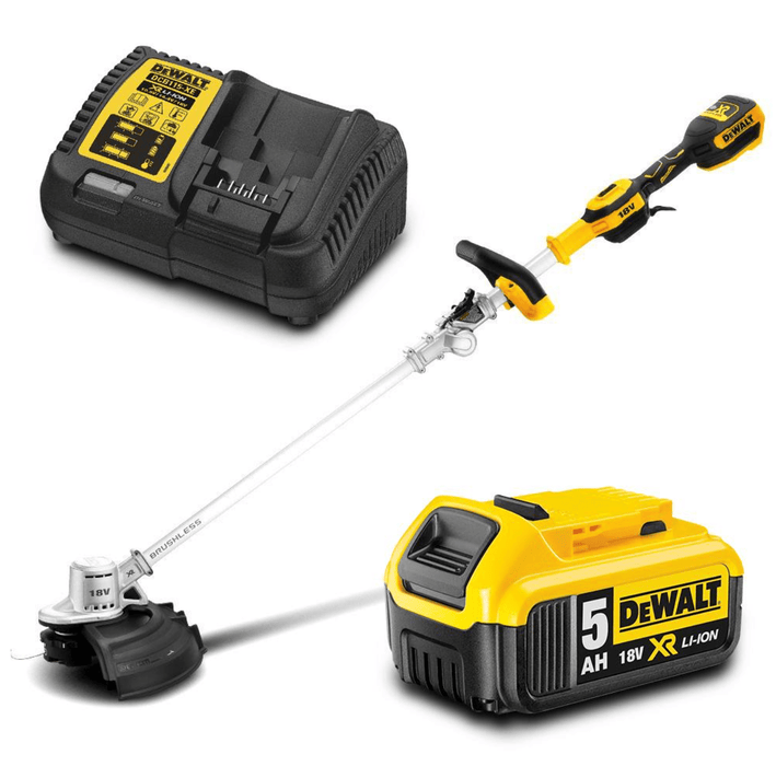 DeWalt DCMST561P1-XE 18V 5.0Ah XR Li-ion Cordless Brushless Split Shaft Line Trimmer Combo Kit