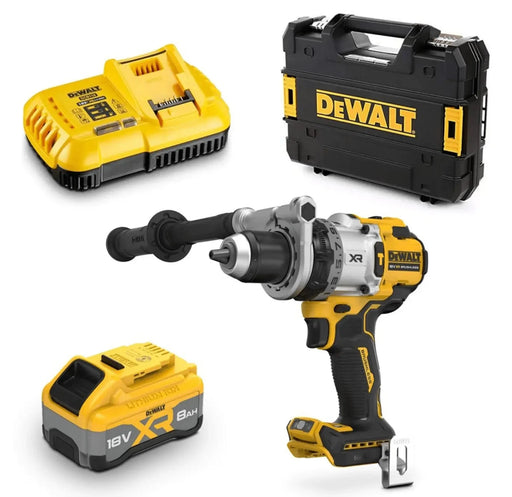 DeWalt DCD1007WW1T-XE 18V 8Ah XR Li-ion Brushless Cordless Premium Hammer Drill Driver Combo Kit Dewalt Power Tools Dewalt Power Tools 