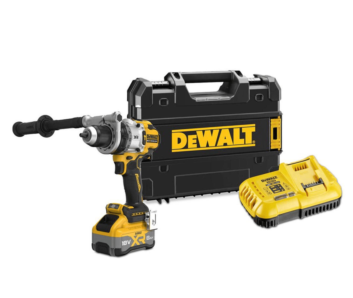 DeWalt DCD1007WW1T-XE 18V 8Ah XR Li-ion Brushless Cordless Premium Hammer Drill Driver Combo Kit Dewalt Power Tools Dewalt Power Tools 