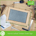 Hand-Crafted Timber Chalk Sign - Genuine Slate Board Aussie Gardener 